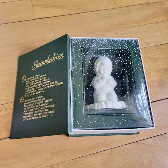 Vintage Department 56 Winter Tales "Now I Lay Me Down to Sleep" Snowbaby - Picture 6 of 8